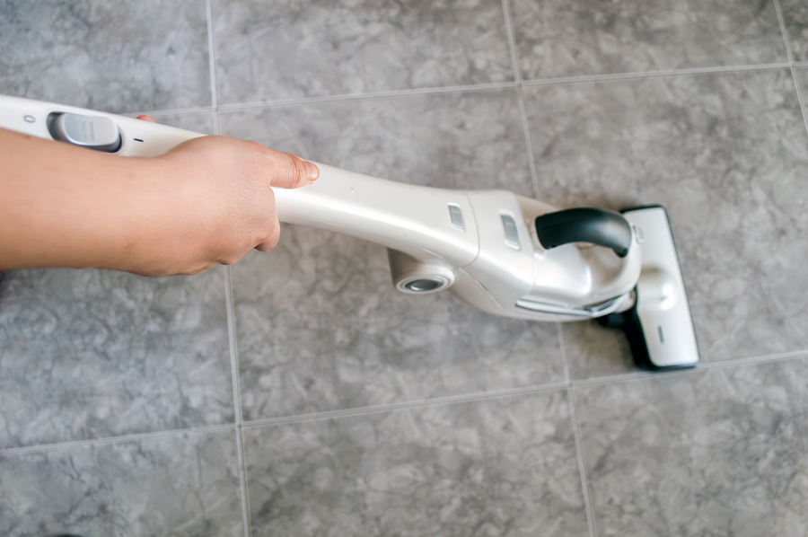 Vacuum cleaner on tiles