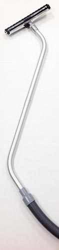 an aluminum wand with vacuum head and brush